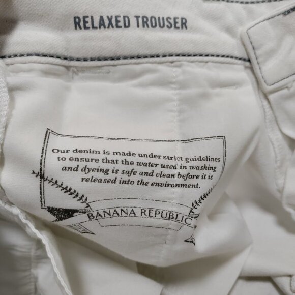 Banana Republic White Low Rise Twee Relaxed Trouser Women's Size 25 - Picture 9 of 16